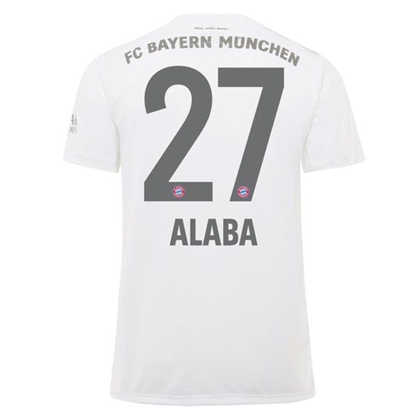 Camiseta Bayern Munich NO.27 Alaba Replica Segunda Ropa 2019/20 Blanco